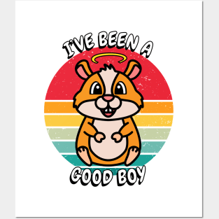 Cute orange hamster is a good boy Posters and Art